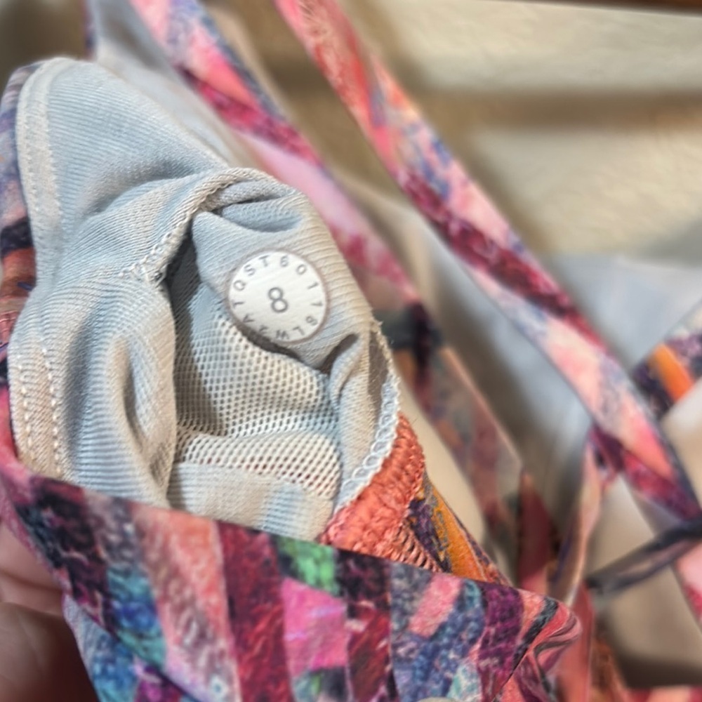 Colorful Lululemon Strappy Women's Sports Bra - Picture 3 of 3